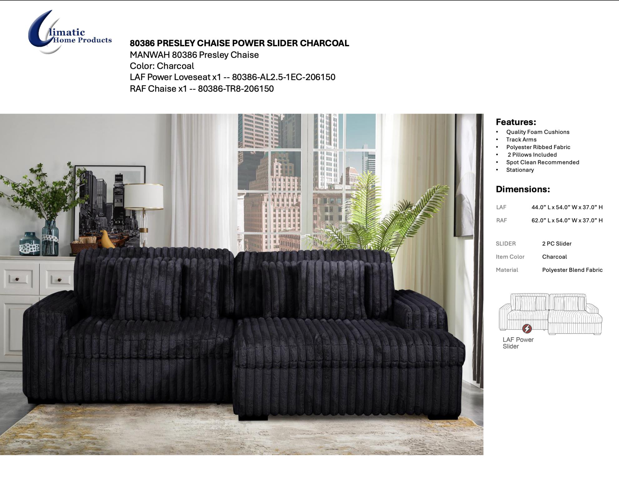 80386 PRESLEY CHAISE Spec